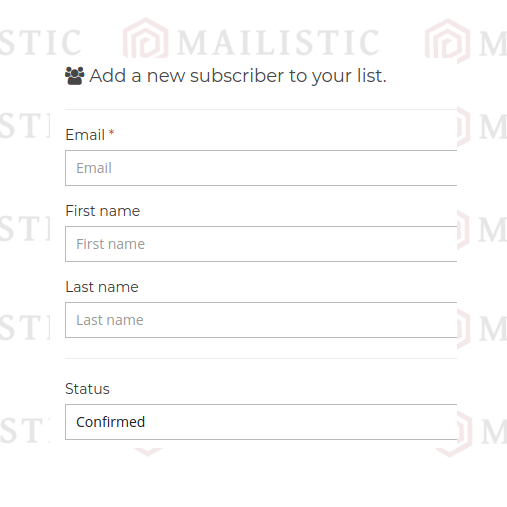 Mailistic Kelola Subscribers